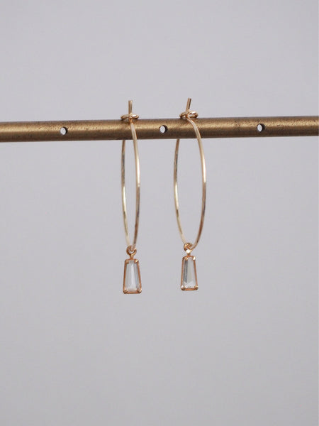 Titania Bling Hoop Earrings, 18k gold - plated - forth co - earrings