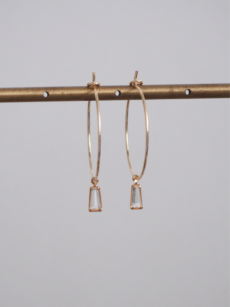 Titania Bling Hoop Earrings, 18k gold-plated