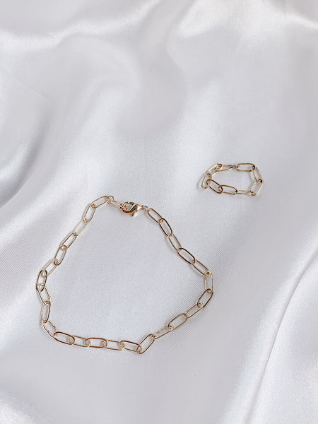 Rhoda Chain Bracelet, 14k gold-plated (made to order)