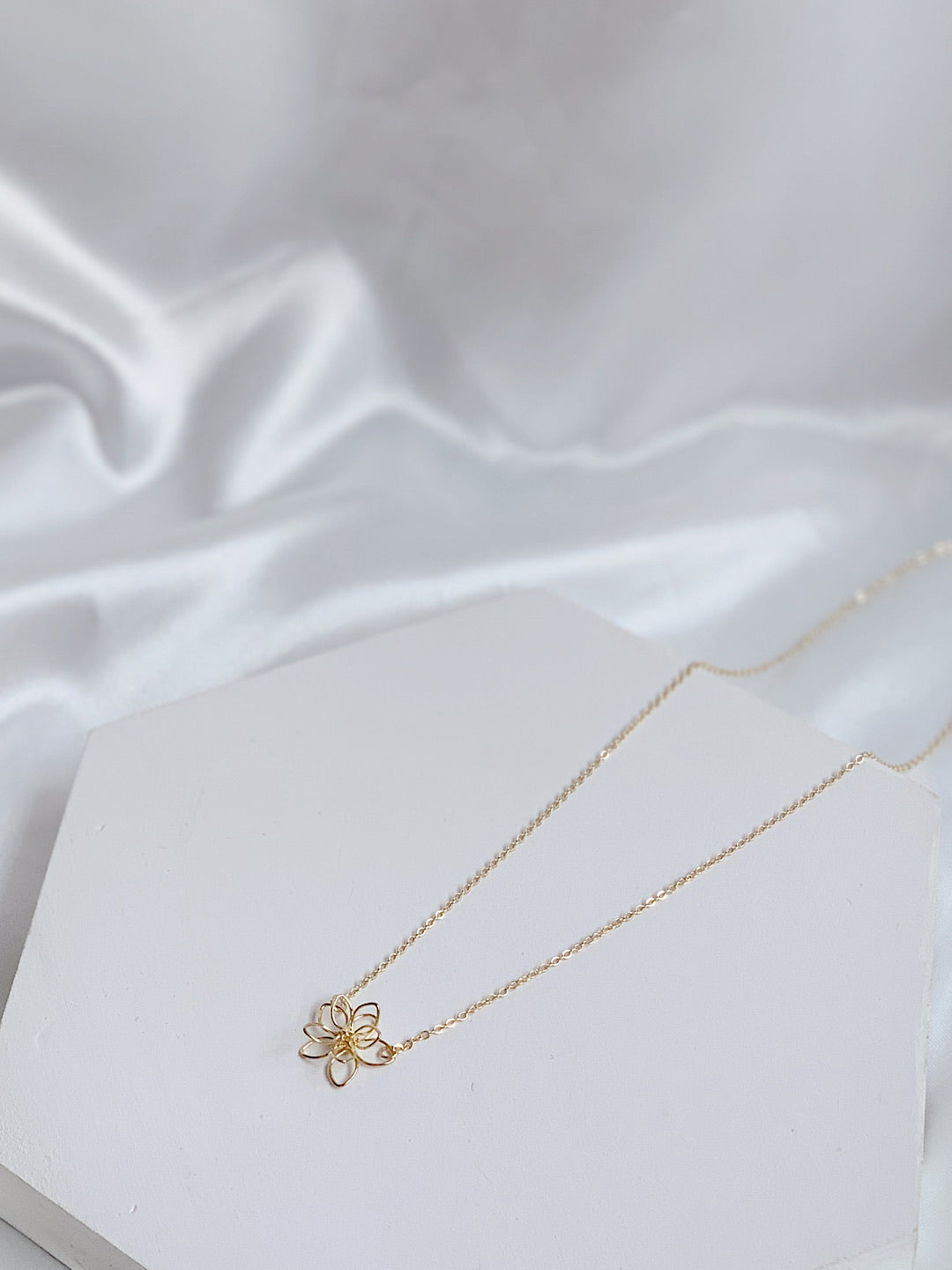 Fleur Necklace, 14k gold-plated (made to order)